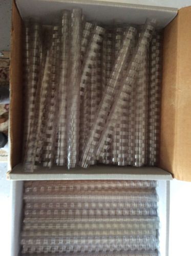 Clear Plastic Binding Combs, 3/4&#034; and 1/2&#034; Mixture ~ About 100 + Total Open Box