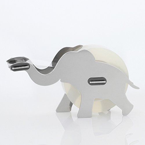 Elephant Design Desktop Hand Stainless Steel Metal DIY Tape Dispenser