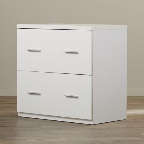 2 Drawer Filing Cabinet X File Cabinet Shelf Flat Storage Lateral Vertical White