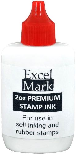 Self Inking Stamp Refill Ink by ExcelMark - 2 oz. - Red Ink - SHIPS FREE