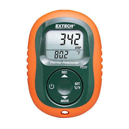 Extech Thermo Pocket-Size Pedometer with 3D Sensor For Detecting Motion