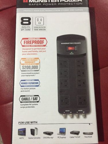 Monster Core Power 800 AV Surge Protector 8 outlet 4 Coax