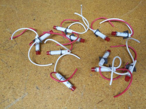 Idi 2191l1 24v 1/2w  red indicator lights used (lot of 11) for sale
