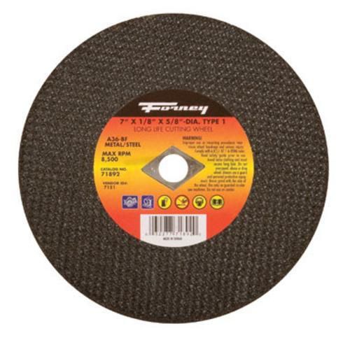 Forney industries 71892 metal cutting wheel 7&#034; x 1/8&#034; x 5/8&#034; for sale