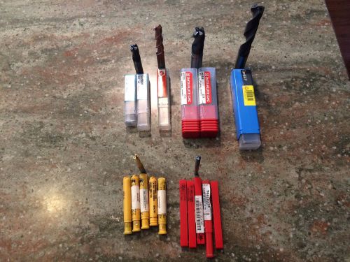 Lot of solid carbide drills and end mills kennametal iscar accupro hanita seco for sale