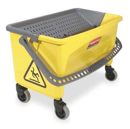 Rubbermaid fgq90088yel mop bucket and wringer, 28 qt, yellow/blk new !!! for sale