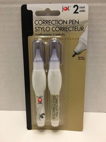 Jot White Out Correction Pens 2 Pack Multi-purpose Quick Dry