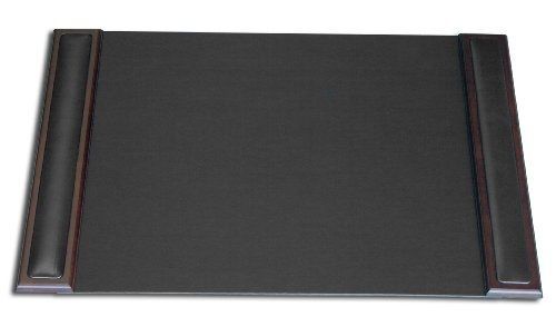 Dacasso walnut and leather desk pad with side-rails,25.5 by 17.25 inch for sale