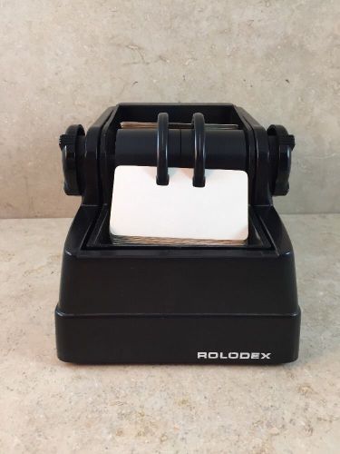 Rolodex Mini Rotary R2G A-Z Card Flip File With Retractable Lid VTG 70s-80s