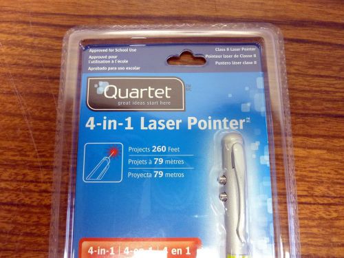 Quartet 4-in-1 Laser Pointer projects 260&#039; LED Light Ball Point Pen PDA Stylus