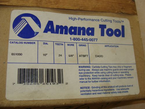 Dado Set --10&#039; Amana Tool.  #651030 DADO SET 24 TEETH ATBFT GRIND