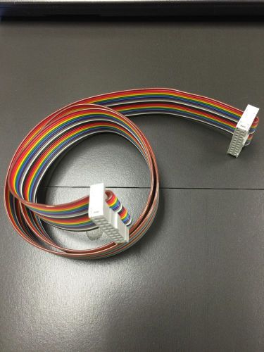 4x 2.54mm Pitch 20 Pin  F/F Connector IDC Flat Rainbow Ribbon Cable 24&#034;or 2ft.