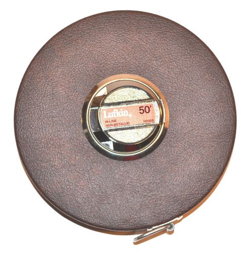 Vintage nos lufkin usa 50&#039;  hi-line woven surveyor tape measure #hd403 $97 for sale