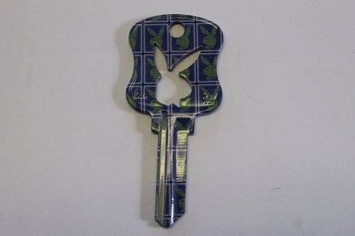 Playboy designer house key uncut kw1 kwikset locksmith security green\blue for sale