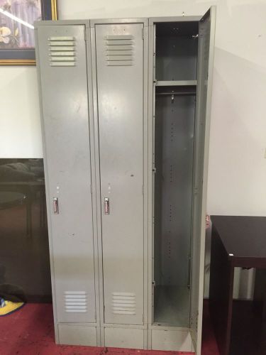 Penco Storage 3 Compartment-School-Gym-Lockers-Locker-Boys Room Cubby Metal