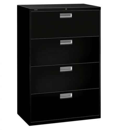 Hon 4 Drawer Lateral File Cabinet - Black 600 Series