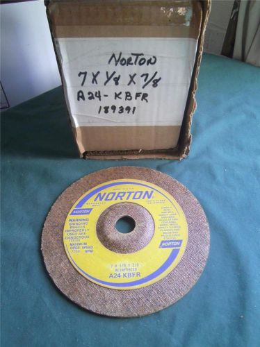 18 pcs norton grinding wheels a24-kbfr 7x1/8x7/8 reinfored industrial business for sale