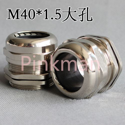 2pcs  m40*1.5 big hole nickel brass cable glands apply to cable 22-30mm for sale