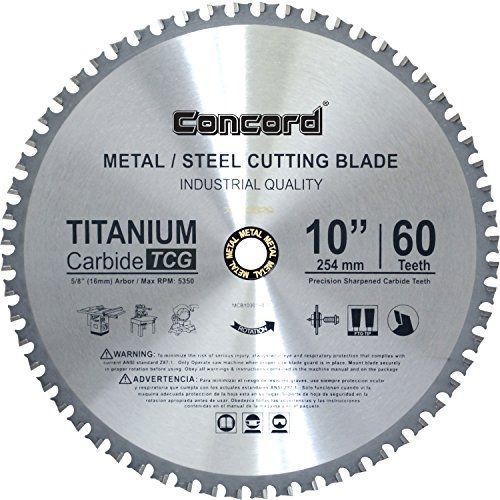 Concord blades mcb1000t060hp 10-inch 60 teeth tct ferrous metal cutting blade for sale