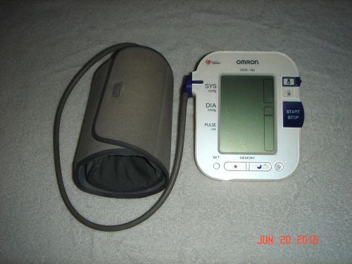 OMRON HEM-780 Blood Pressure Monitor with cuff, AC Adapter and Case       USED