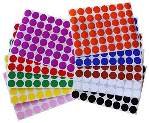 Royal green color coding labels ~ 3/4&#034; diameter (11/16 - 17mm) round dot for sale