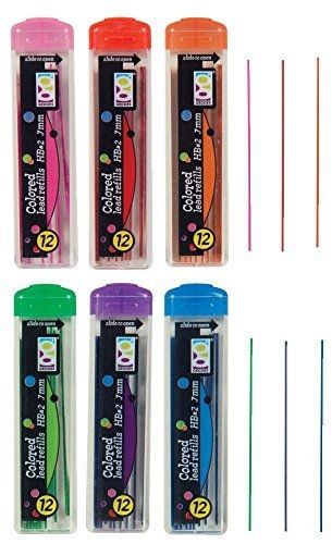 Raymond Geddes Geddes Colored Pencil Lead Refills, 0.7mm, 24 Pack (69768)