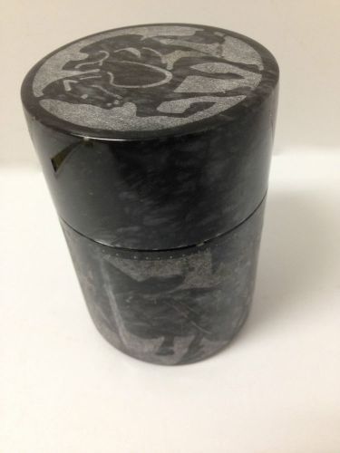 Vintage Trinket Holder Marble Desktop Cylinder