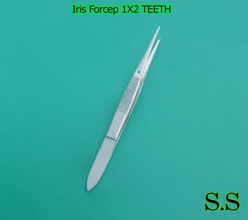 Iris Forceps 4&#034;Surgical Veterinary Istruments1x2 Teeth