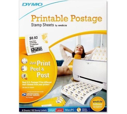 Dymo printable postage stamp sheets white labels pack for sale