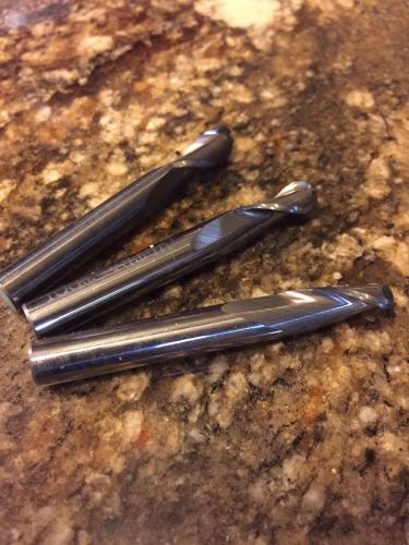 1 solid carbide end mill 5/16&#034; 2 1/2&#034; oal 3/4&#034; cl router bit saw c2 ball for sale