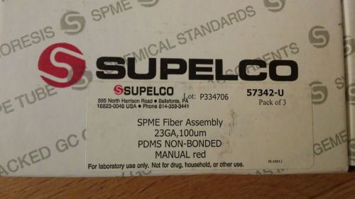 New Supelco SPME Fiber Assembly 100 um PDMS non-bonded Manual Holder Red 57342-U