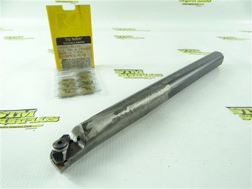 Kennametal coolant thru indexable threading bar a16-ner3 1&#034; shank + 7 inserts for sale