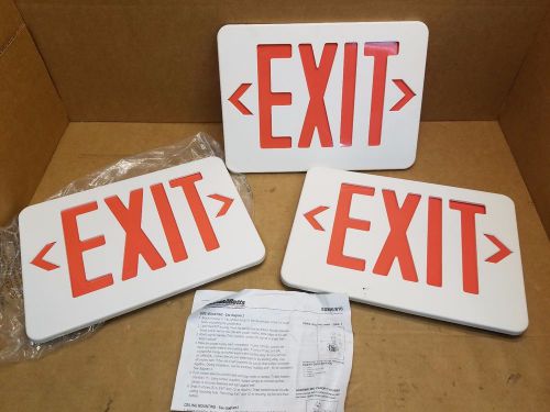 Lot of 3 THOMAS &amp; BETTS/Lightalarms-QLXN500RN- EXIT SIGN Face Plate Covers