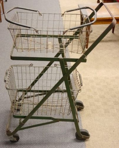 Vintage Shopping Cart with Baskets