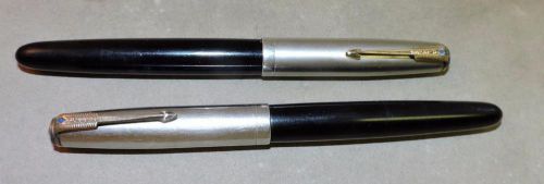 Vintage parker 51 blue diamond arrow clip fountain pen jeweled end cap x 2 for sale