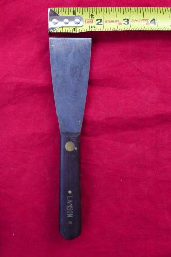 Vintage Lamson Ink Knife / Scraper, 1 1/2 inch wide; RIGID. 3 Brass Pins.