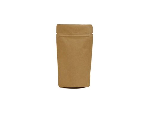 Kraft Stand Up Pouch Zipper Bags sealable Zip Closure Paper  100x170mm _100PCS