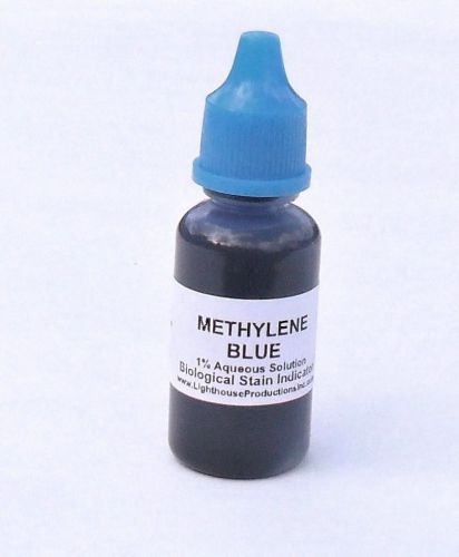 Methylene Blue 20 mL Biological Stain 1% Aqueous Solution Dropper Bottle