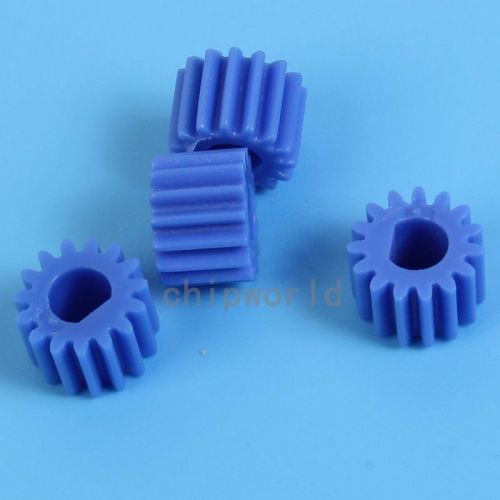 10pcs blue plastic d-shape hole gear m0.5 4mm for gear motor model diy for sale