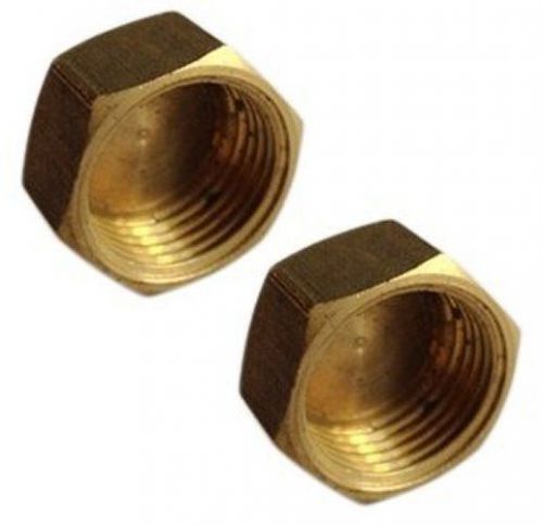 Pair 1/8&#034; bsp bspt pipe thread cap plug brass  p-a5 for sale