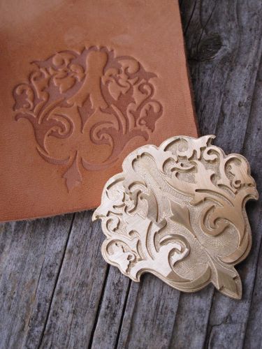 Floral center leather bookbinding finishing tool stamp embossing letterpress for sale