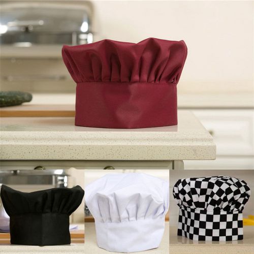 1Pc Cook Adjustable Men Kitchen Baker Chef Elastic Cap Hat Catering Comfortable