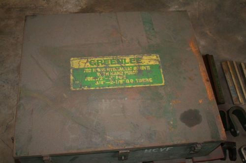 GreenLee 782 HYDRAULIC TUBE BENDER WITH PUMP AND TOOLING
