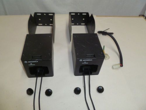 Two motorola rln5233 ht1250 ht750 two way radio vehicle charger w brackets d for sale