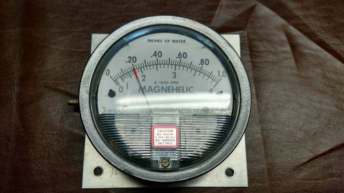 Magnehelic Differencial Pressure Gage with mounting plate. X 1000 FPM
