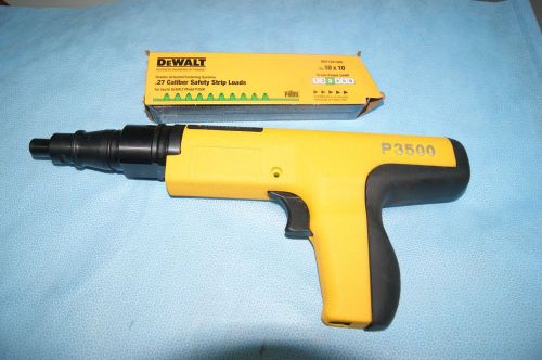 DEWALT P3500 POWDER ACTUATED TOOL WITH A  BOX OF 10 CALIPER SAFETY STRIPS LOADS