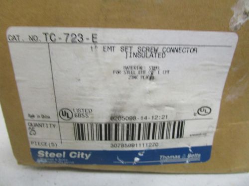 Lot of 25 thomas &amp; betts tc-723-e 1&#034; screw connector *new in box* for sale
