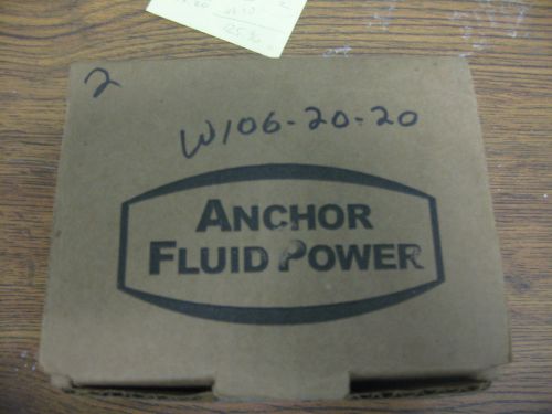 New In Box - Two - Anchor Fluid Power W106-20-20 Flange (No hardware)