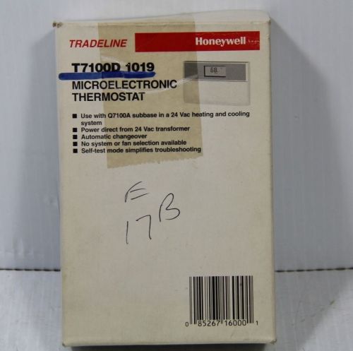 Honeywell tradeline t7100d 1001 microelectronic thermostat new! for sale