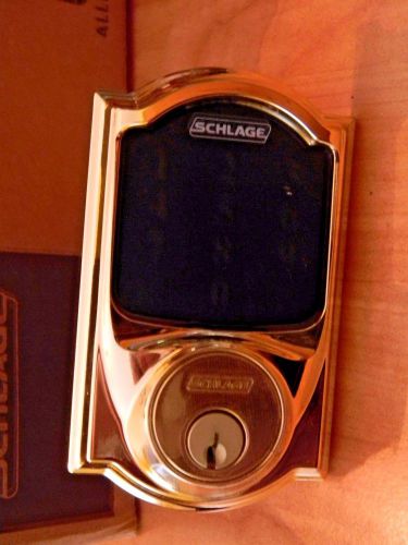 Schlage Connect Touch Screen Deadbolt 605 Polished Brass - New